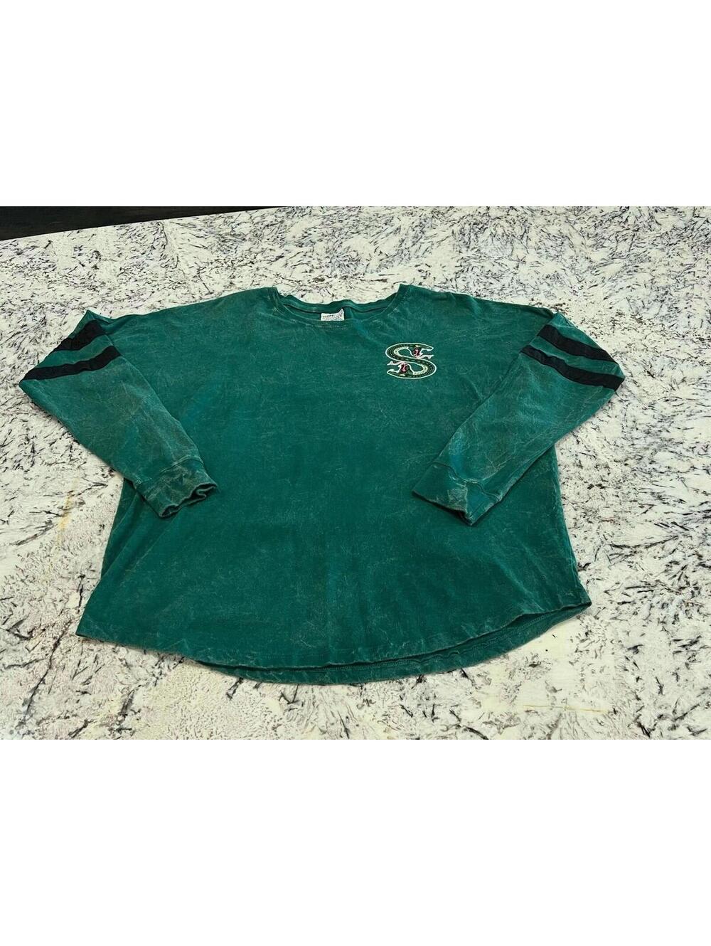Southside Serpents Riverdale Womens T-Shirt Green Heathered Long Sleeve Cotton S